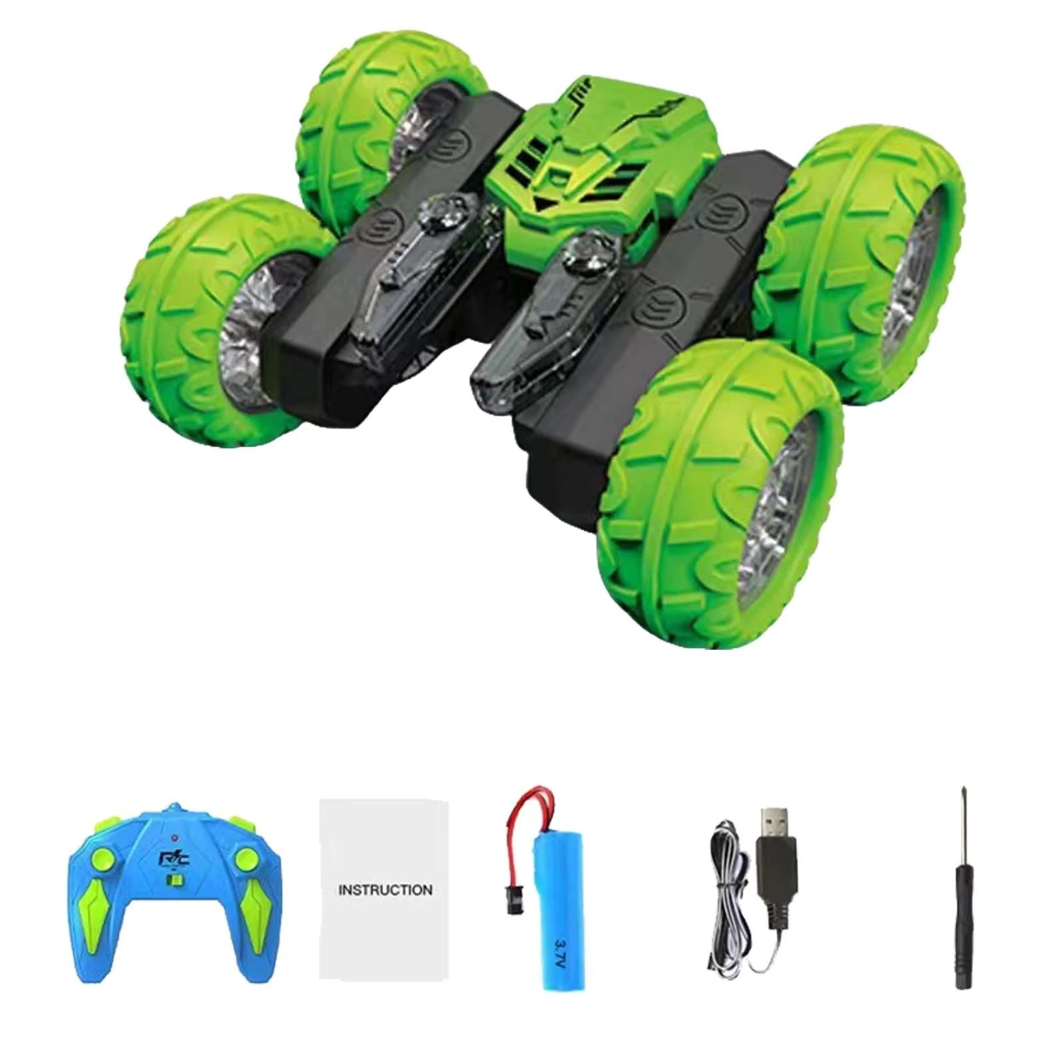 4WD RC Stunt Car 360° Rotating Car Double-sided Stunt Vehicles Cool LED Light 2 4WD RC Stunt Car 360° Rotating Car Double-sided Stunt Vehicles Cool LED Light - Image 2