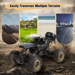 1/12 Large RC Monster Truck 2.4G 4WD Metal Remote Control Car Kids RC Toys -Sun Baby Sales Store actual color black 03