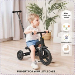 Stroller Bike 4 In 1 Tricycle With Detachable Push Bar Toddler Balance Bike Ride On Toys 21 Stroller Bike 4 In 1 Tricycle With Detachable Push Bar Toddler Balance Bike Ride On Toys -Sun Baby Sales Store actual color black 03 7b1e1c19 056c 4e61 9c0d b49a66274320