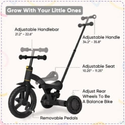 Stroller Bike 4 In 1 Tricycle With Detachable Push Bar Toddler Balance Bike Ride On Toys 19 Stroller Bike 4 In 1 Tricycle With Detachable Push Bar Toddler Balance Bike Ride On Toys -Sun Baby Sales Store actual color black 04 6971a272 cca0 470f 9c01 ee732d9e31ba