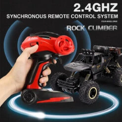 6 Wheels Remote Control Car RC Monster Truck Electric RC Car With Double Motors -Sun Baby Sales Store actual color black a 05