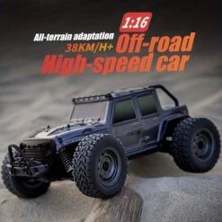 38KM/H Fast RC Truck 4WD Full-scale Off-road Jeep 1/16 All Terrain Climbing Vehicle 13 38KM/H Fast RC Truck 4WD Full-scale Off-road Jeep 1/16 All Terrain Climbing Vehicle -Sun Baby Sales Store actual color coupe blue 03