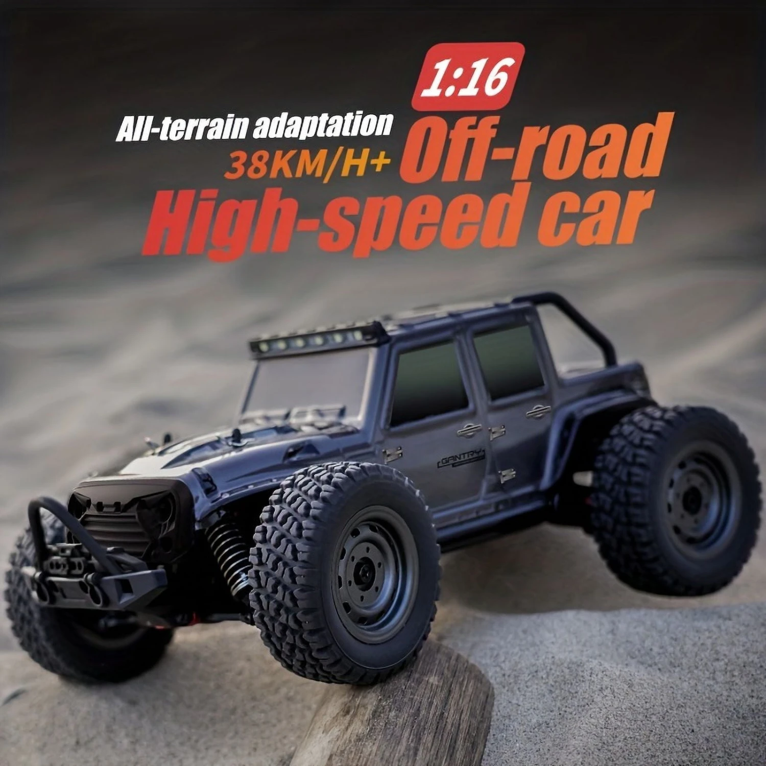 38KM/H Fast RC Truck 4WD Full-scale Off-road Jeep 1/16 All Terrain Climbing Vehicle 3 38KM/H Fast RC Truck 4WD Full-scale Off-road Jeep 1/16 All Terrain Climbing Vehicle - Image 3