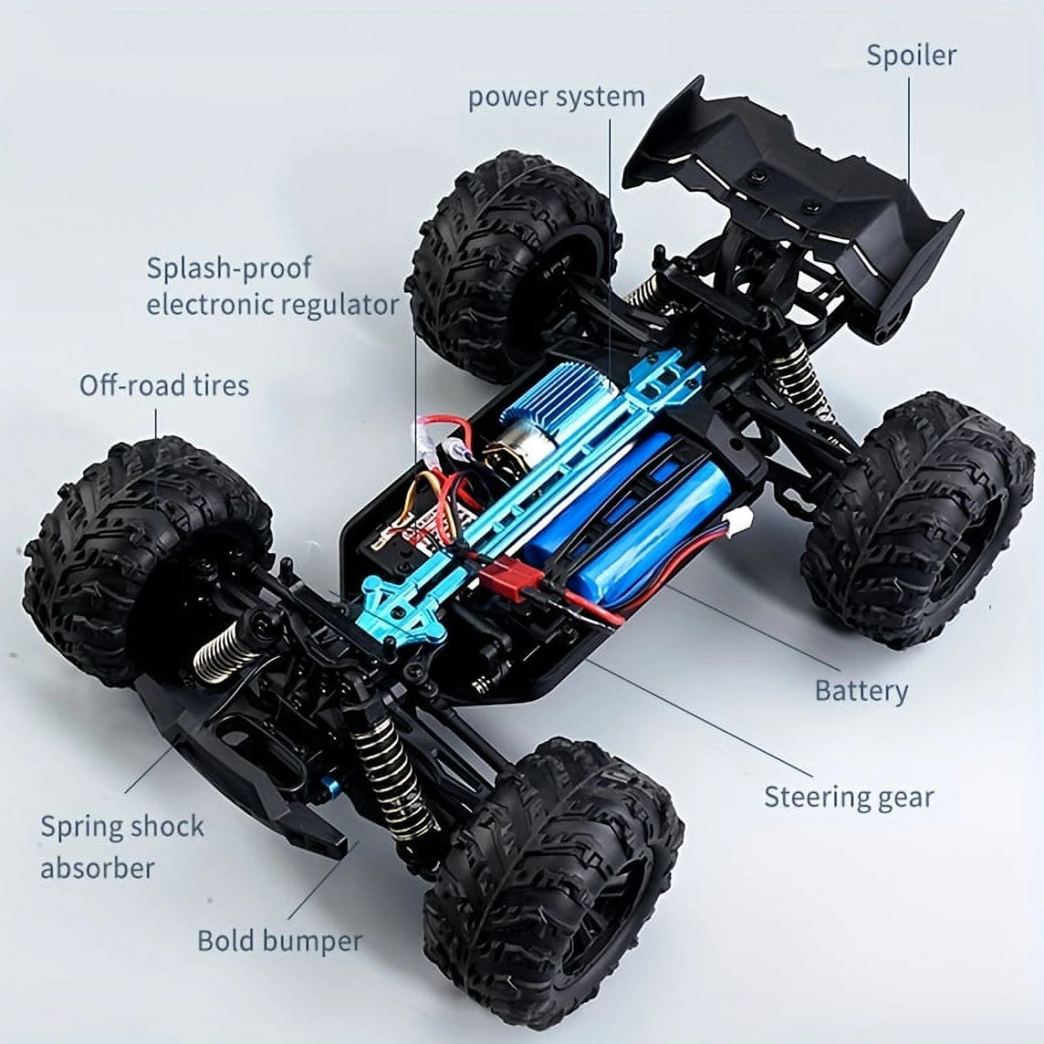 38KM/H Fast RC Truck 4WD Full-scale Off-road Jeep 1/16 All Terrain Climbing Vehicle 7 38KM/H Fast RC Truck 4WD Full-scale Off-road Jeep 1/16 All Terrain Climbing Vehicle - Image 7