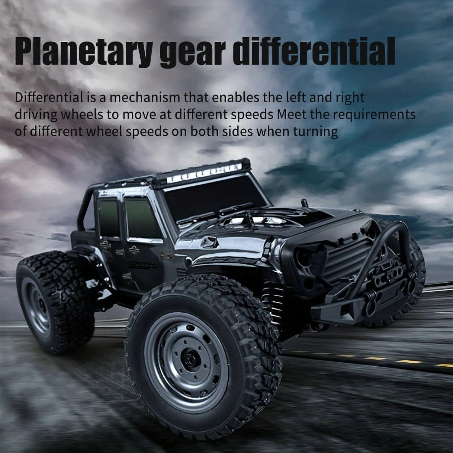 38KM/H Fast RC Truck 4WD Full-scale Off-road Jeep 1/16 All Terrain Climbing Vehicle 5 38KM/H Fast RC Truck 4WD Full-scale Off-road Jeep 1/16 All Terrain Climbing Vehicle - Image 5