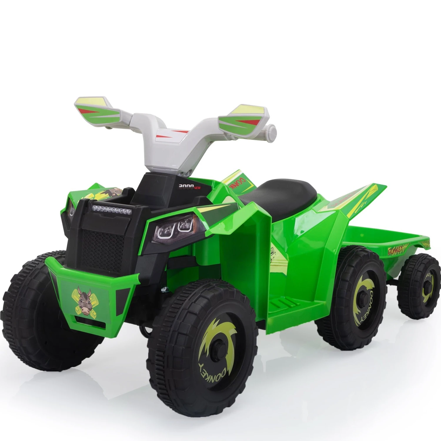 Kids Atv Quad Car With Trailer 6V Kids Electric Car With Forward Backward Function 7 Kids Atv Quad Car With Trailer 6V Kids Electric Car With Forward Backward Function - Image 7