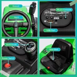 12V Ride On Tractor With Wagon & Safety Belt Battery Powered Ride On Toys For Boys Girls 14 12V Ride On Tractor With Wagon & Safety Belt Battery Powered Ride On Toys For Boys Girls -Sun Baby Sales Store actual color green 04 4a52c4e7 0dda 4ba4 9b9f 7dabd1c46830