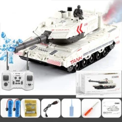 2.4G Remote Control Tank Simulation Crawler Water Bomb Tank Smoking Tank With Light Sound 14 2.4G Remote Control Tank Simulation Crawler Water Bomb Tank Smoking Tank With Light Sound -Sun Baby Sales Store actual color greencamouflage 01
