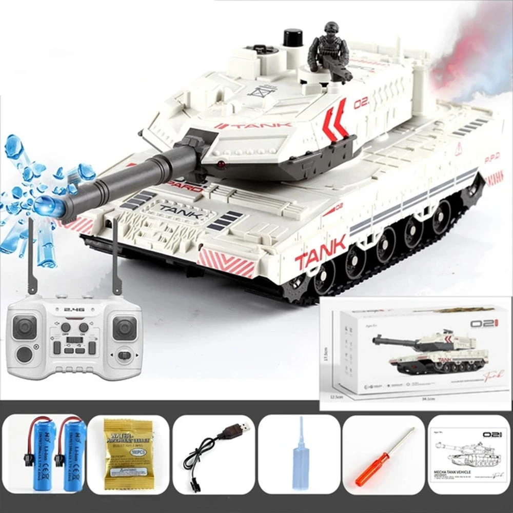 2.4G Remote Control Tank Simulation Crawler Water Bomb Tank Smoking Tank With Light Sound 3 2.4G Remote Control Tank Simulation Crawler Water Bomb Tank Smoking Tank With Light Sound - Image 3