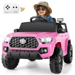 12V Kids Electric Car W/ 2.4G Remote 3 Speeds Ride On Car Battery Powered Truck For Boys Girls -Sun Baby Sales Store actual color pink 01