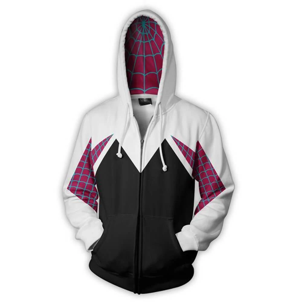 Adult Gwen Hoodie Unisex Long Sleeve Zip-up Pullover Plus Size Sweatshirt 6 Adult Gwen Hoodie Unisex Long Sleeve Zip-up Pullover Plus Size Sweatshirt - Image 6