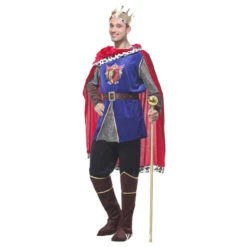 Kids Adult Prince/King Costume Charming Royal Outfit With Gold Crown For Halloween Dress Up 13 Kids Adult Prince/King Costume Charming Royal Outfit With Gold Crown For Halloween Dress Up -Sun Baby Sales Store adult king cosplay costume2