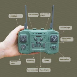 2.4G Remote Control Tank Simulation Crawler Water Bomb Tank Smoking Tank With Light Sound 23 2.4G Remote Control Tank Simulation Crawler Water Bomb Tank Smoking Tank With Light Sound -Sun Baby Sales Store age group teen actual color greencamouflage 04