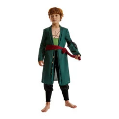 Roronoa Cosplay Costume Kids Adults Green Kimono For Cosplay Party