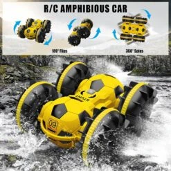 Amphibious RC Car Football 4WD Stunt Remote Control Car 100% Waterproof Toys For Kids 20 Amphibious RC Car Football 4WD Stunt Remote Control Car 100% Waterproof Toys For Kids -Sun Baby Sales Store amphibious rc car football 1