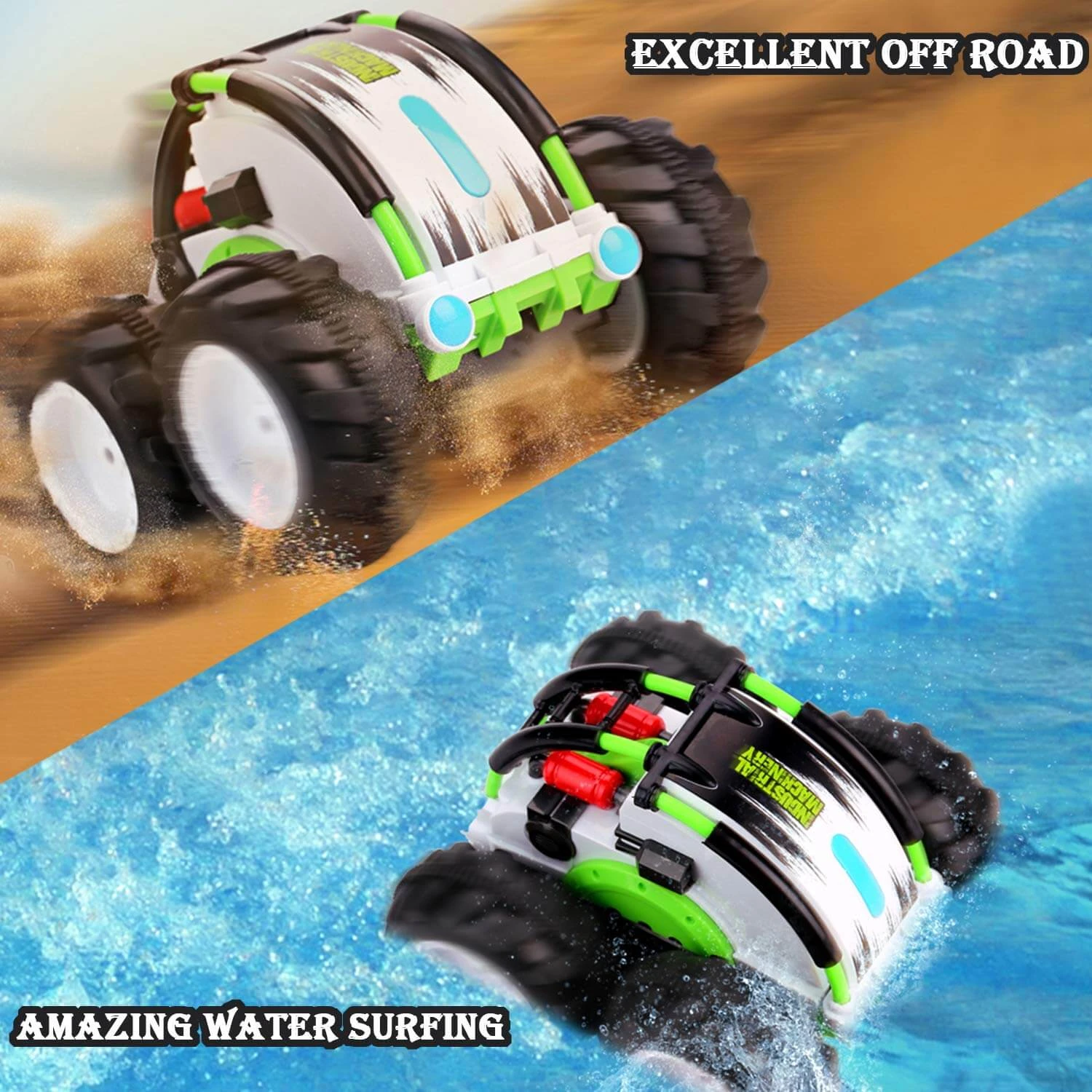 4WD Double Sided 360° Flip And Spin Stunt Amphibious Remote Control Racing Drift Car 5 4WD Double Sided 360° Flip And Spin Stunt Amphibious Remote Control Racing Drift Car - Image 5