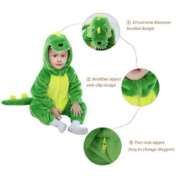 Toddler Infant Dinosaur Costume Flannel Hooded Onesie Soft Animal Romper Outfits Fancy Jumpsuit -Sun Baby Sales Store baby dinosaur outfit jumpsuit 1 a5f697e3 318c 4237 913b f277d4f60514