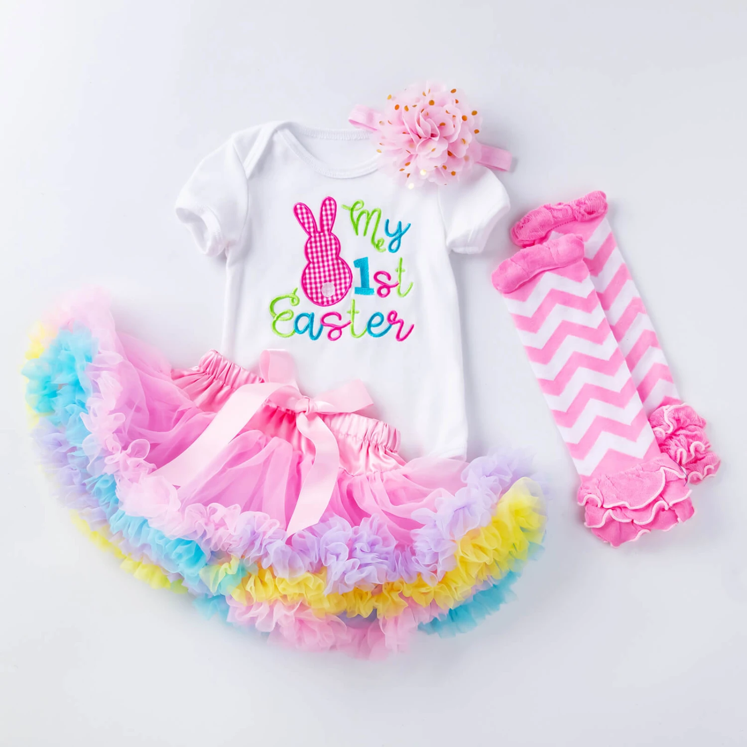 Baby Girl Easter Outfit My 1st Easter Dress Up Romper Tulle Skirts Headbands Leg Warmers Princess Set 1 Baby Girl Easter Outfit My 1st Easter Dress Up Romper Tulle Skirts Headbands Leg Warmers Princess Set