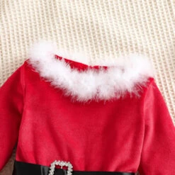 Toddler Baby Girls Santa Dress Red Christmas Long Sleeve Winter Dress With Headwear 11 Toddler Baby Girls Santa Dress Red Christmas Long Sleeve Winter Dress With Headwear -Sun Baby Sales Store baby girls santa dress 3