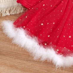 Toddler Baby Girls Santa Dress Red Christmas Long Sleeve Winter Dress With Headwear 13 Toddler Baby Girls Santa Dress Red Christmas Long Sleeve Winter Dress With Headwear -Sun Baby Sales Store baby girls santa dress 5