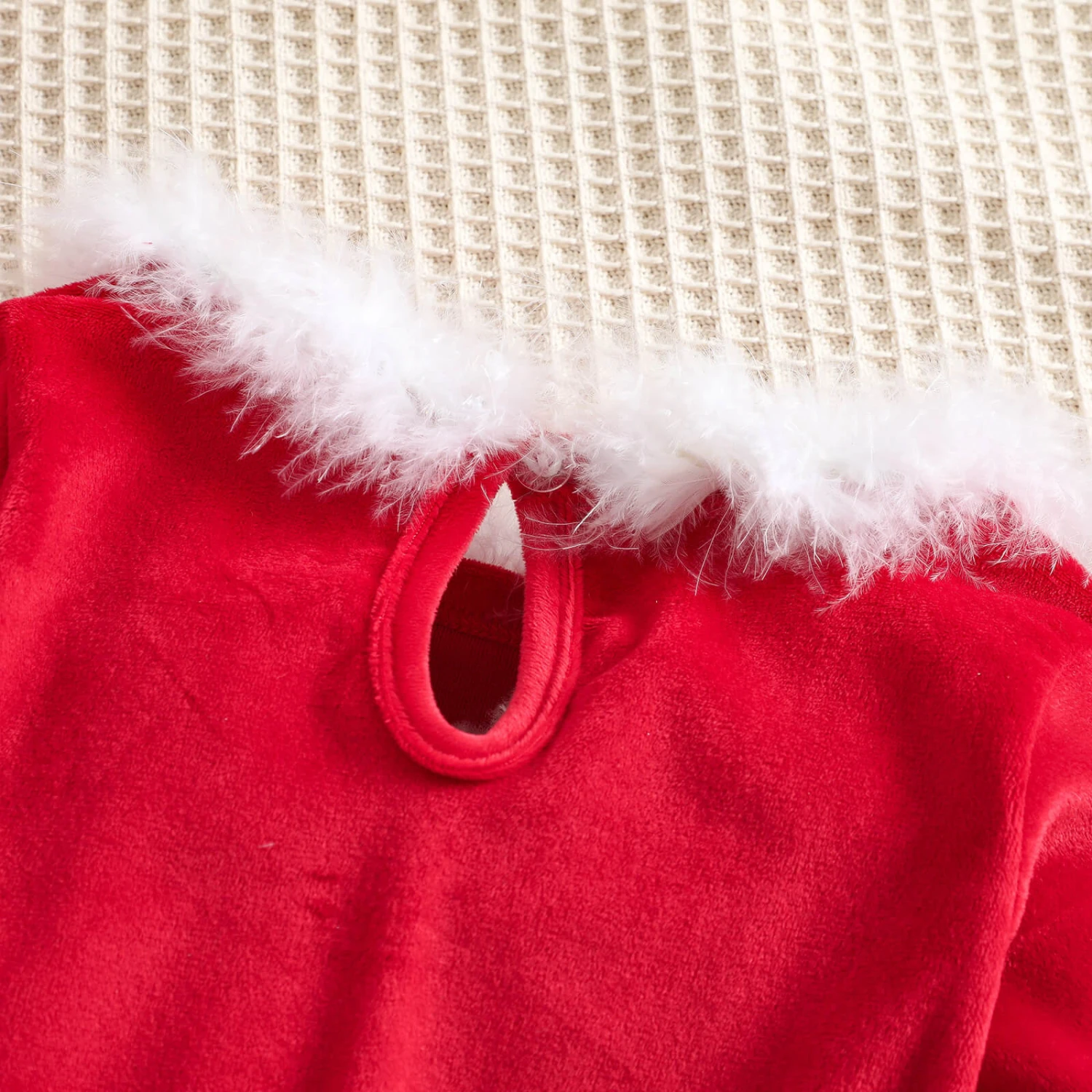 Toddler Baby Girls Santa Dress Red Christmas Long Sleeve Winter Dress With Headwear 7 Toddler Baby Girls Santa Dress Red Christmas Long Sleeve Winter Dress With Headwear - Image 7
