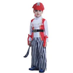 Boys Girls Pirate Costume Accessory Set Halloween Pirate Dress Up Outfit For Kids (3-8 Years) 8 Boys Girls Pirate Costume Accessory Set Halloween Pirate Dress Up Outfit For Kids (3-8 Years) -Sun Baby Sales Store boys girls pirate cosplay costume 4