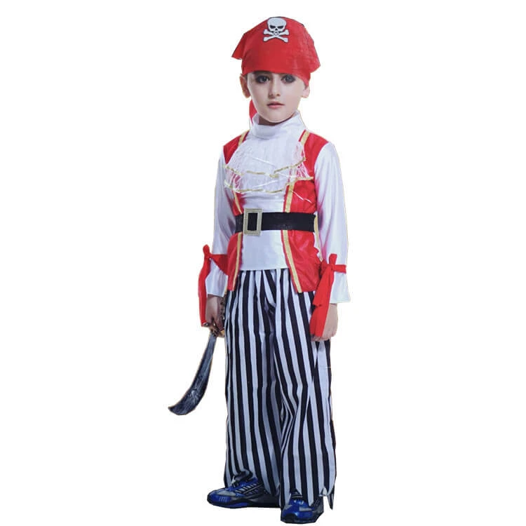 Boys Girls Pirate Costume Accessory Set Halloween Pirate Dress Up Outfit For Kids (3-8 Years) 3 Boys Girls Pirate Costume Accessory Set Halloween Pirate Dress Up Outfit For Kids (3-8 Years) - Image 3