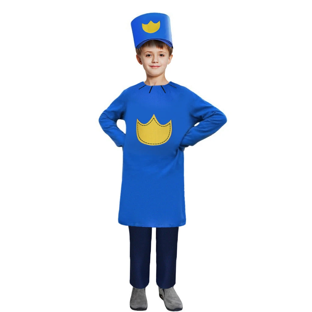 Kids Adults Dog Police Man Costume Blue Tops Pants And Hat For Cosplay 2 Kids Adults Dog Police Man Costume Blue Tops Pants And Hat For Cosplay - Image 2