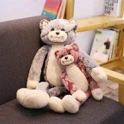 Kid Cat Plush Toys Cute Stuffed Animals Soft Fluffy Cat Dolls With Long Legs For Birthday Gift -Sun Baby Sales Store cats plush toy 6