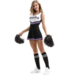 Adult Cheerleader Costume High School Girls Cheerleader Uniforms Cheer Dress Pom Poms Socks 17 Adult Cheerleader Costume High School Girls Cheerleader Uniforms Cheer Dress Pom Poms Socks -Sun Baby Sales Store cheerleader costume 14
