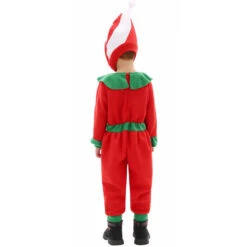 Kids Elf Costume Christmas Elf Outfit Boys Girls Xmas Jumpsuit And Hat 2pcs Elf Suit -Sun Baby Sales Store child elf costume 4