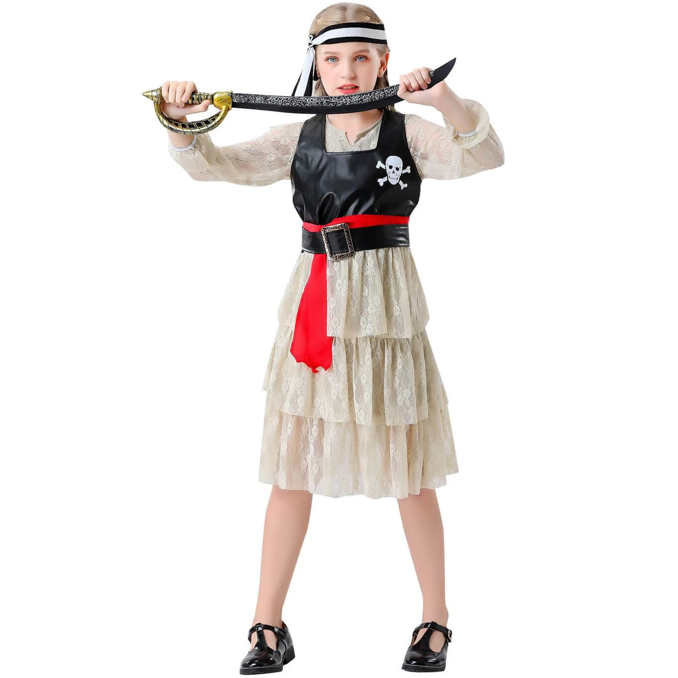 Girl Pirate Outfit Sea Caribbean Cosplay Dress Childrens Pirate Costume 1 Girl Pirate Outfit Sea Caribbean Cosplay Dress Childrens Pirate Costume