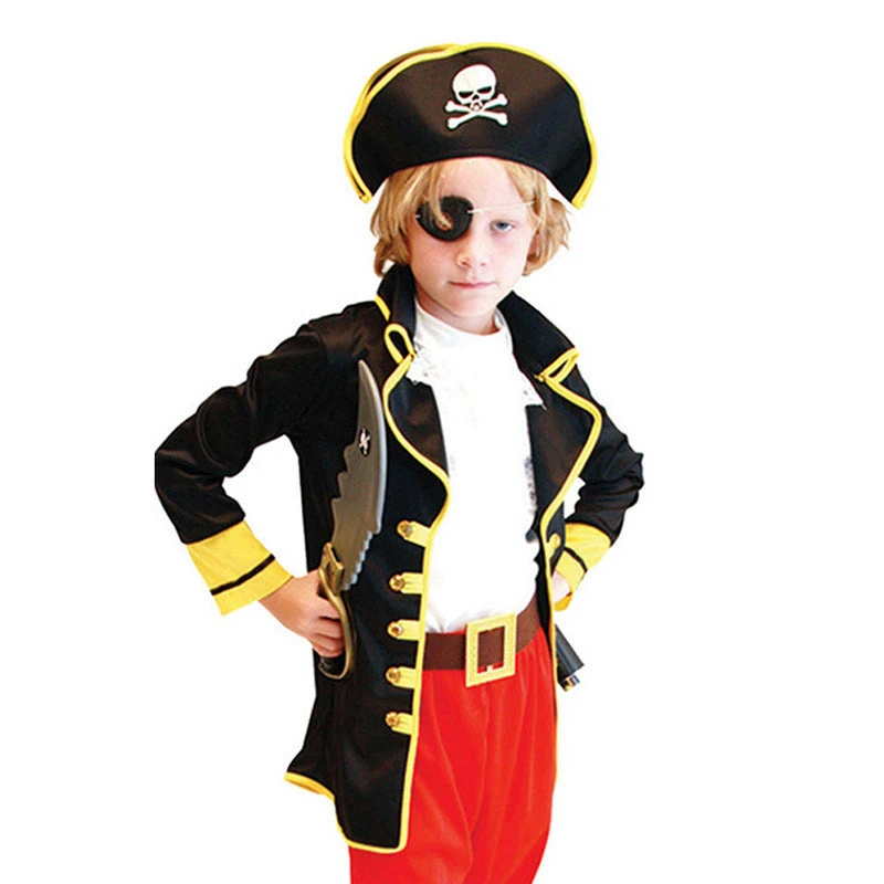 Kids Boys Pirate Halloween Cosplay Costumes 5 Kids Boys Pirate Halloween Cosplay Costumes - Image 5
