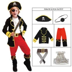 Kids Boys Pirate Halloween Cosplay Costumes 15 Kids Boys Pirate Halloween Cosplay Costumes -Sun Baby Sales Store childrens pirate outfit boy 5