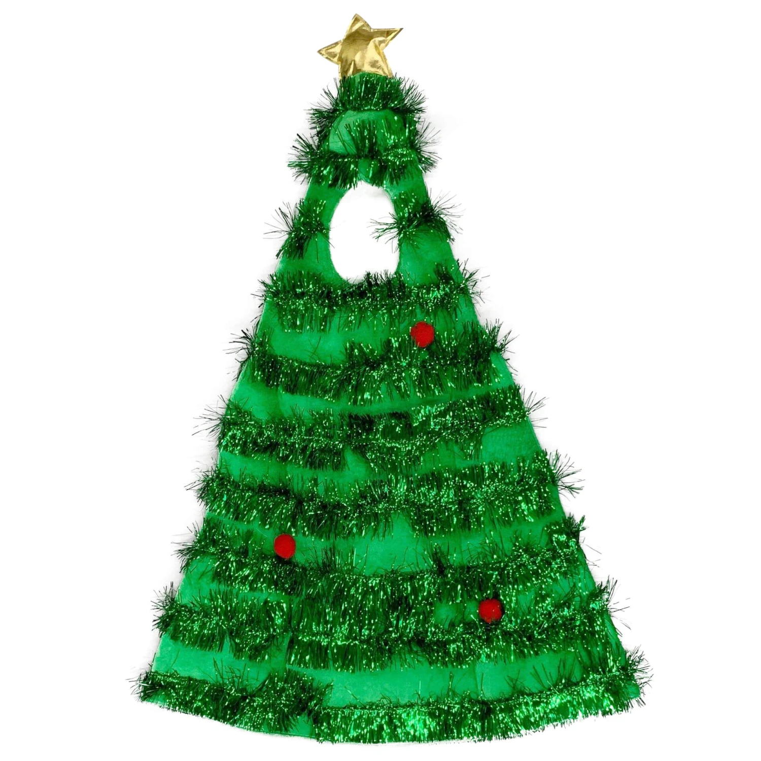 Girls Christmas Tree Dress With Hat Funny Christmas Costume Festive Party Outfit 2 Girls Christmas Tree Dress With Hat Funny Christmas Costume Festive Party Outfit - Image 2