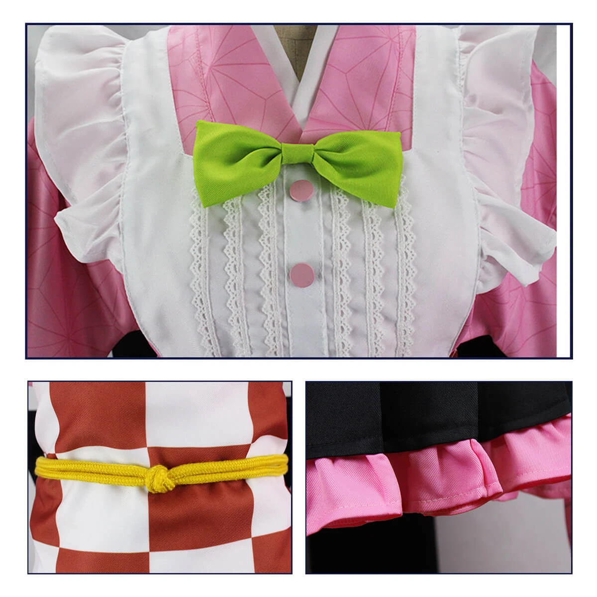 Kids Adult Nezuko Cosplay Full Set Shinobu Mitsuri Kanao Kimono Suit Halloween Costume 6 Kids Adult Nezuko Cosplay Full Set Shinobu Mitsuri Kanao Kimono Suit Halloween Costume - Image 6