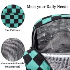 Large Lunch Bags Insulated Reusable Thermal Lunch Box Tote For Picnic Travel School Office Work 12 Large Lunch Bags Insulated Reusable Thermal Lunch Box Tote For Picnic Travel School Office Work -Sun Baby Sales Store demon slayer lunch bags large capacity 1