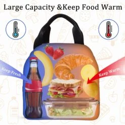 Large Lunch Bags Insulated Reusable Thermal Lunch Box Tote For Picnic Travel School Office Work 14 Large Lunch Bags Insulated Reusable Thermal Lunch Box Tote For Picnic Travel School Office Work -Sun Baby Sales Store demon slayer lunch bags large capacity 3