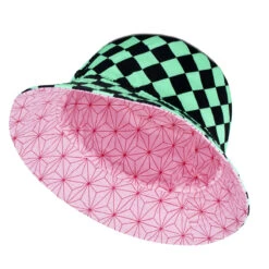 Teens Adult Tanjiro Nezuko Hat Reversible Double Side Wear Fishing Cap With All Over Print