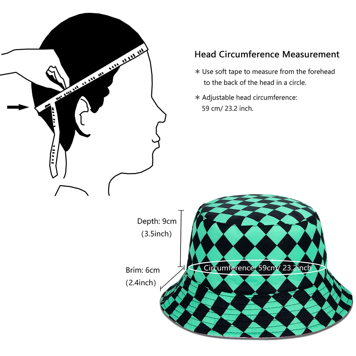 Teens Adult Tanjiro Nezuko Hat Reversible Double Side Wear Fishing Cap With All Over Print 5 Teens Adult Tanjiro Nezuko Hat Reversible Double Side Wear Fishing Cap With All Over Print - Image 5