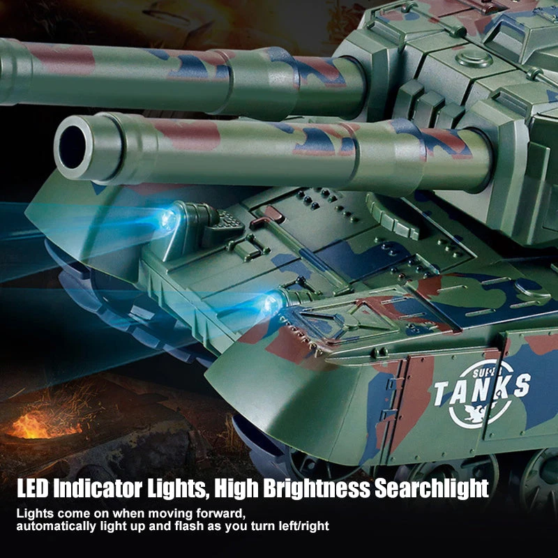 1/24 Remote Control Tank 2.4G Double Cannon Water Bomb Tank 360° Rotating Tracked Tank 6 1/24 Remote Control Tank 2.4G Double Cannon Water Bomb Tank 360° Rotating Tracked Tank - Image 6