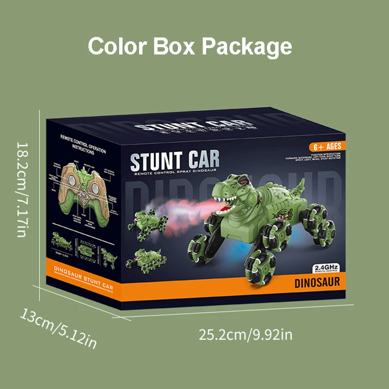 2.4G RC Stunt Car Eight-wheeled Dino Spray Deformation Car Tyrannosaurus Rex Climbing Car 12 2.4G RC Stunt Car Eight-wheeled Dino Spray Deformation Car Tyrannosaurus Rex Climbing Car - Image 12