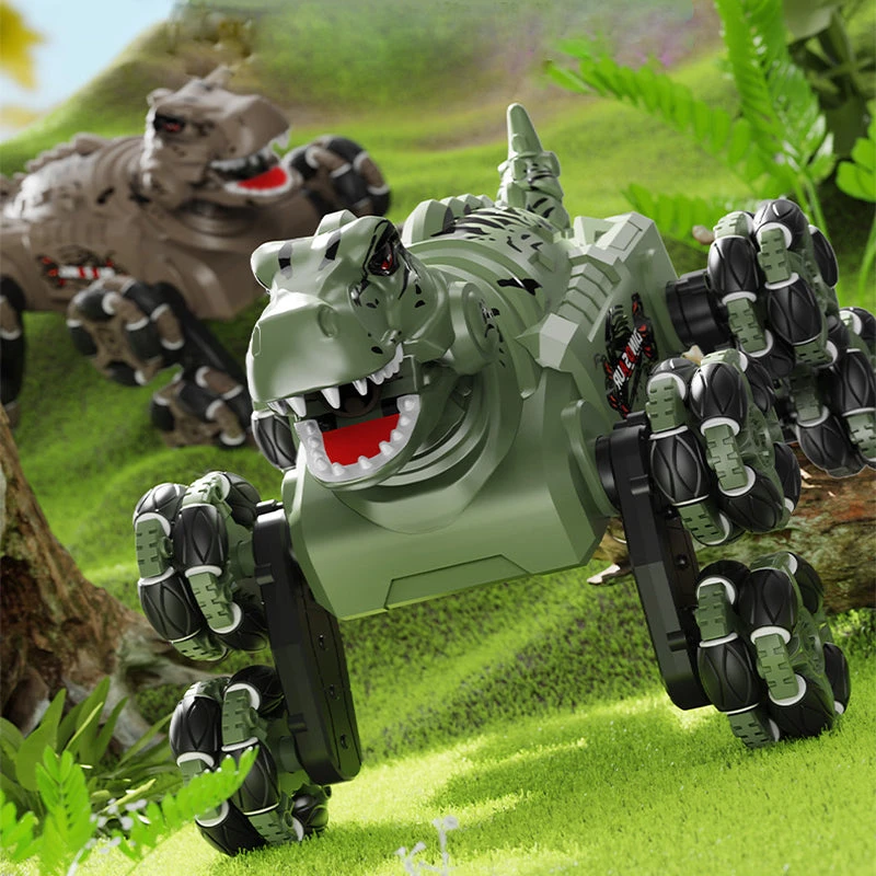 2.4G RC Stunt Car Eight-wheeled Dino Spray Deformation Car Tyrannosaurus Rex Climbing Car 4 2.4G RC Stunt Car Eight-wheeled Dino Spray Deformation Car Tyrannosaurus Rex Climbing Car - Image 4