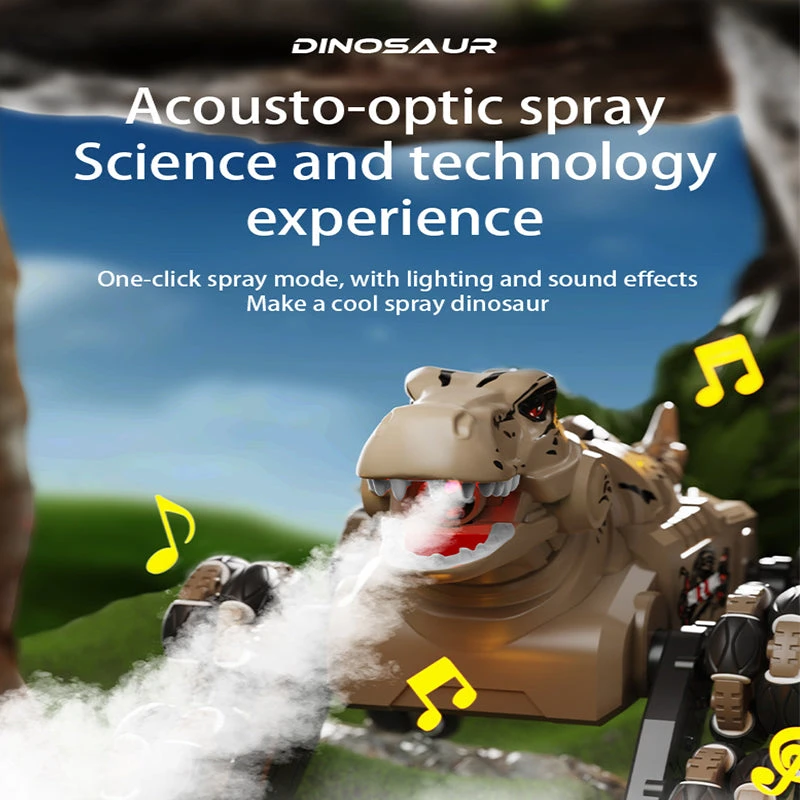 2.4G RC Stunt Car Eight-wheeled Dino Spray Deformation Car Tyrannosaurus Rex Climbing Car 9 2.4G RC Stunt Car Eight-wheeled Dino Spray Deformation Car Tyrannosaurus Rex Climbing Car - Image 9