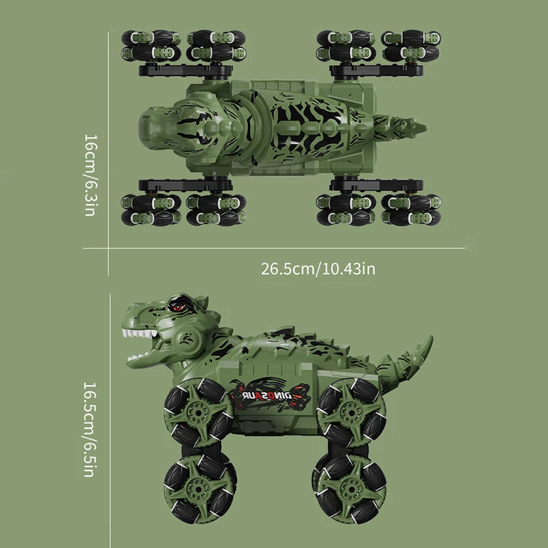2.4G RC Stunt Car Eight-wheeled Dino Spray Deformation Car Tyrannosaurus Rex Climbing Car 11 2.4G RC Stunt Car Eight-wheeled Dino Spray Deformation Car Tyrannosaurus Rex Climbing Car - Image 11