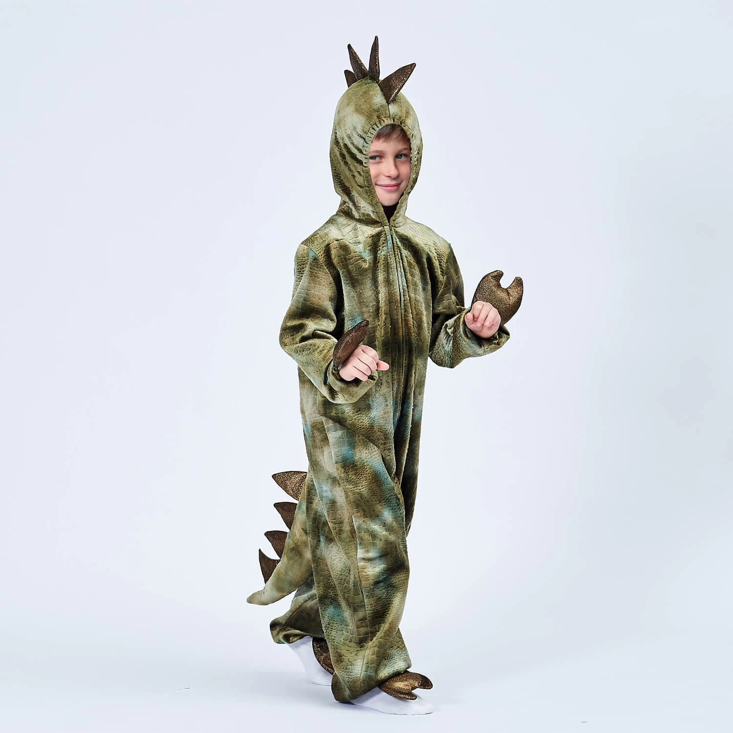 Kids Dinosaur Costume Halloween Monster Cosplay Dress Up For Boys Girls 3 Kids Dinosaur Costume Halloween Monster Cosplay Dress Up For Boys Girls - Image 3