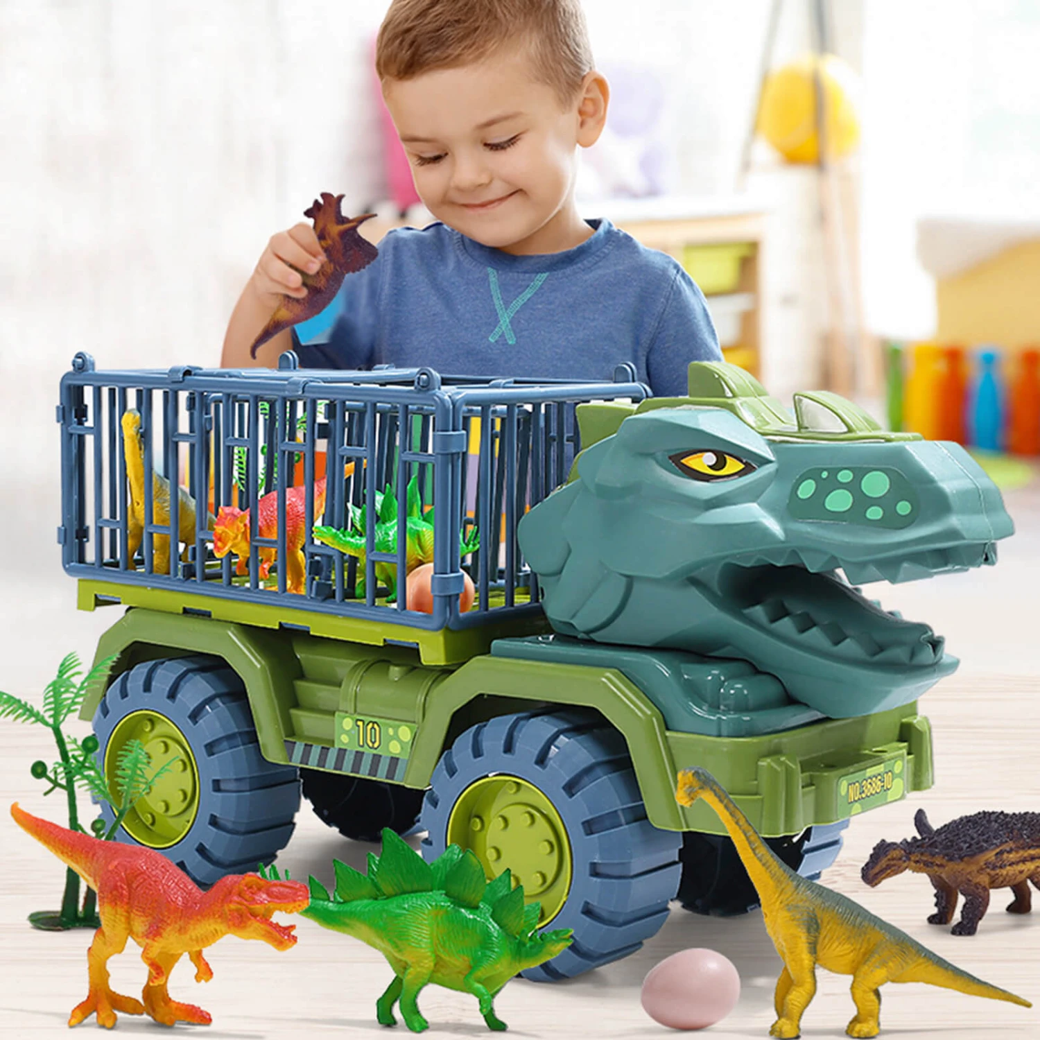 Kids Dinosaur Transport Car Carrier Truck With 3 Dino Toys Friction Powered Dinosaur Set For Boys Girls 1 Kids Dinosaur Transport Car Carrier Truck With 3 Dino Toys Friction Powered Dinosaur Set For Boys Girls