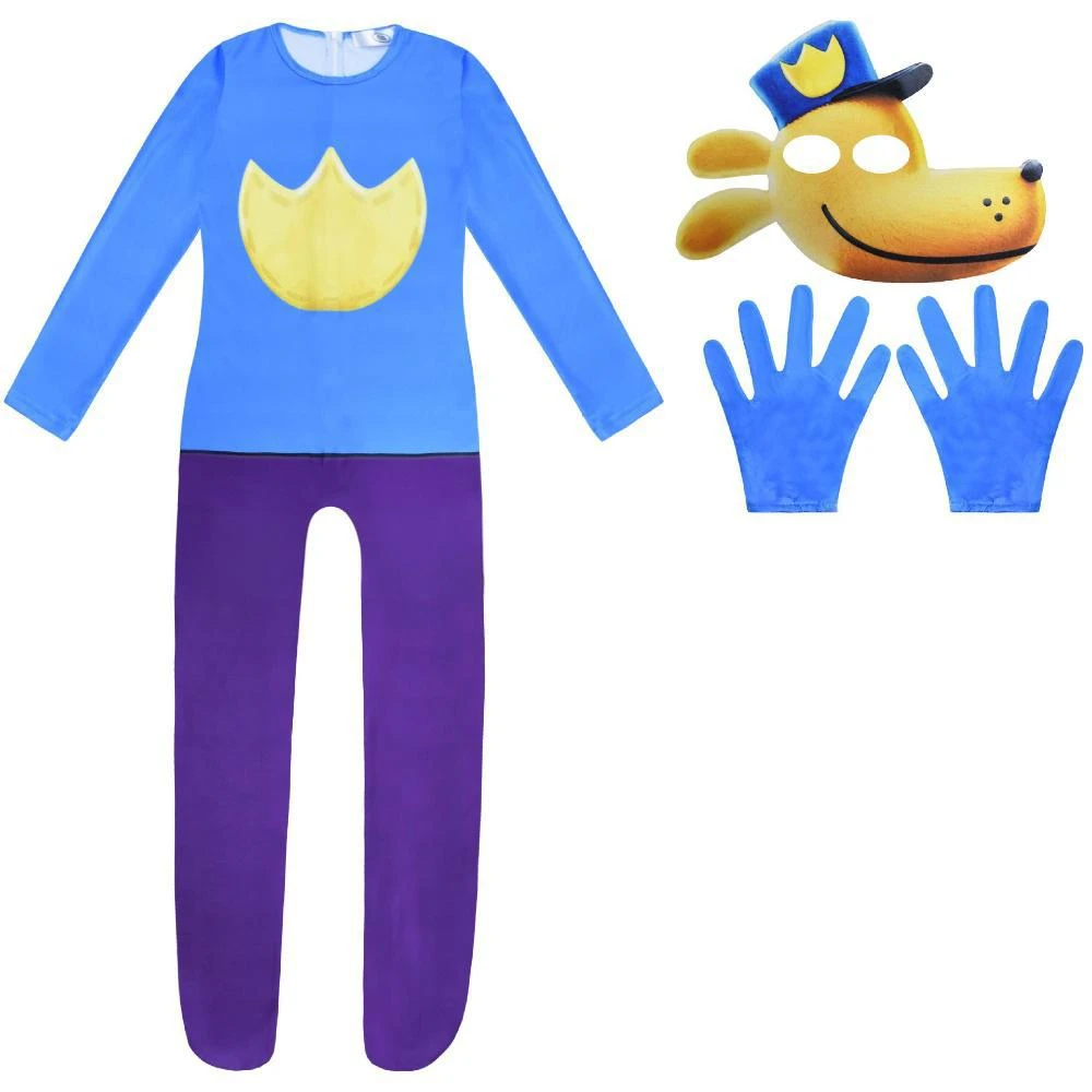 Kids Dog Police Costume Unisex Jumpsuit Mask And Gloves Uniform For Comic Con 1 Kids Dog Police Costume Unisex Jumpsuit Mask And Gloves Uniform For Comic Con