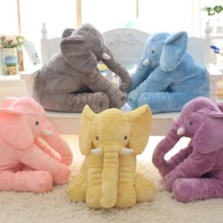 Lovely Elephant Plush Toy Stuffed Animal Doll Baby Kids Pillow For Sleeping 11 Lovely Elephant Plush Toy Stuffed Animal Doll Baby Kids Pillow For Sleeping -Sun Baby Sales Store elephant plush toy 1