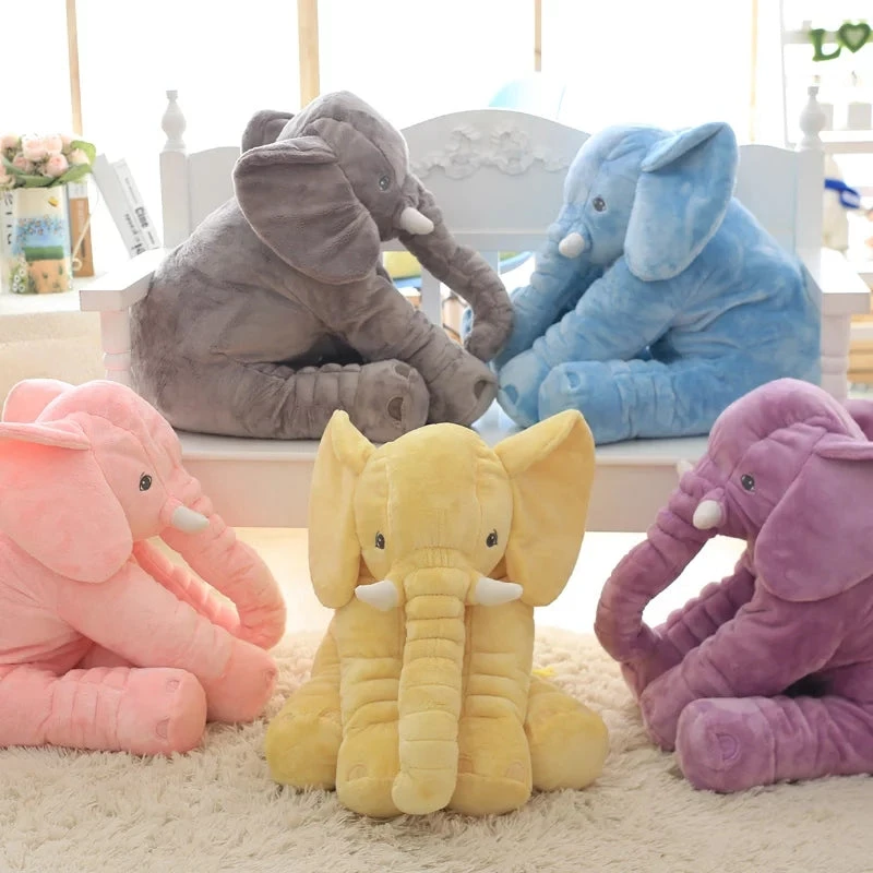Lovely Elephant Plush Toy Stuffed Animal Doll Baby Kids Pillow For Sleeping 6 Lovely Elephant Plush Toy Stuffed Animal Doll Baby Kids Pillow For Sleeping - Image 6